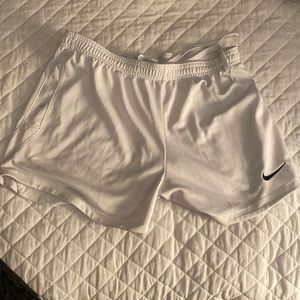 Nike sports shorts, white